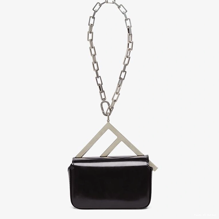 Vintage HOT Bag Fendi Black F Calf Leather Nano In 0731